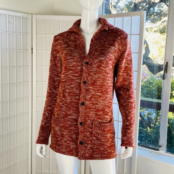 Barena Venezia Womens Orange Button  Knit Cardigan, L. - Picture 1 of 4